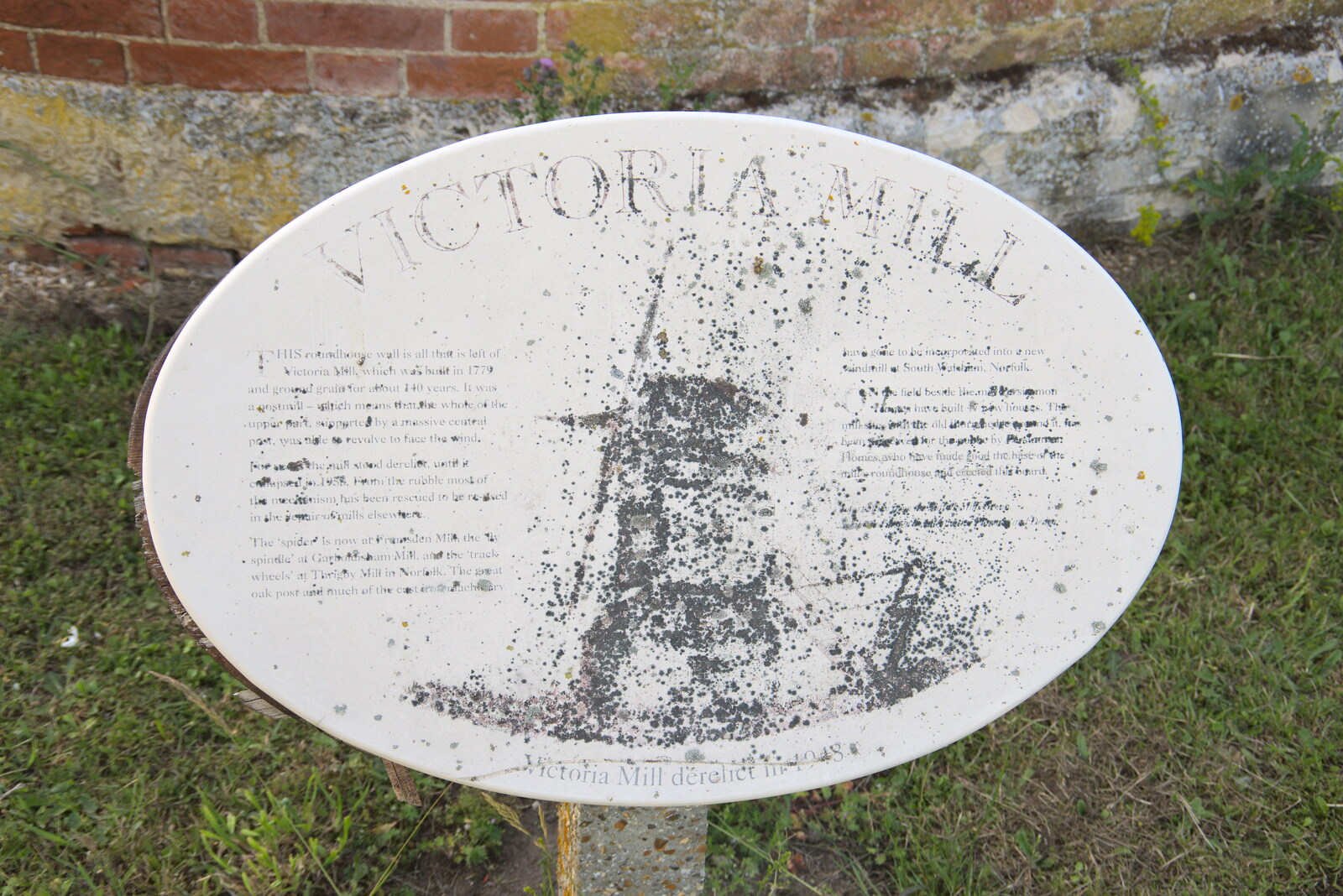 The Victoria Mill sign has seen better days from The BSCC at Earl Soham and at Colin and Jill's, Eye, Suffolk - 26th June 2021