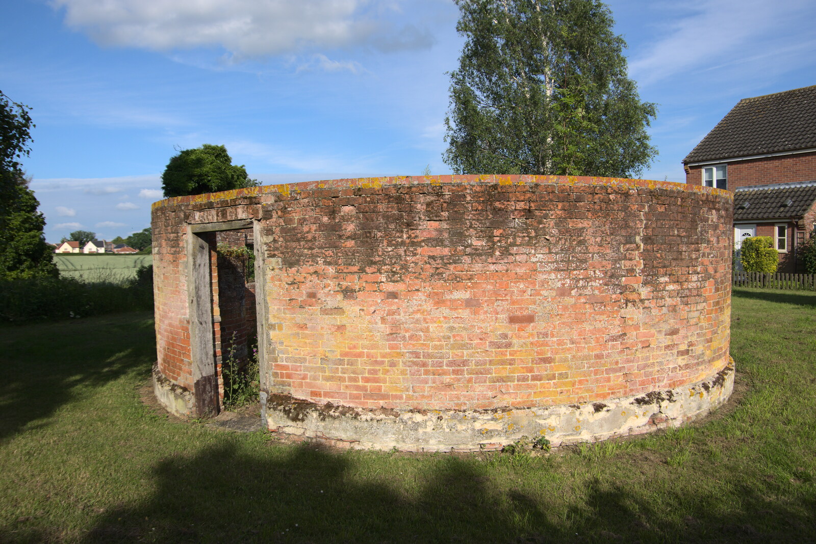 The base of the old Victoria windmill from The BSCC at Earl Soham and at Colin and Jill's, Eye, Suffolk - 26th June 2021