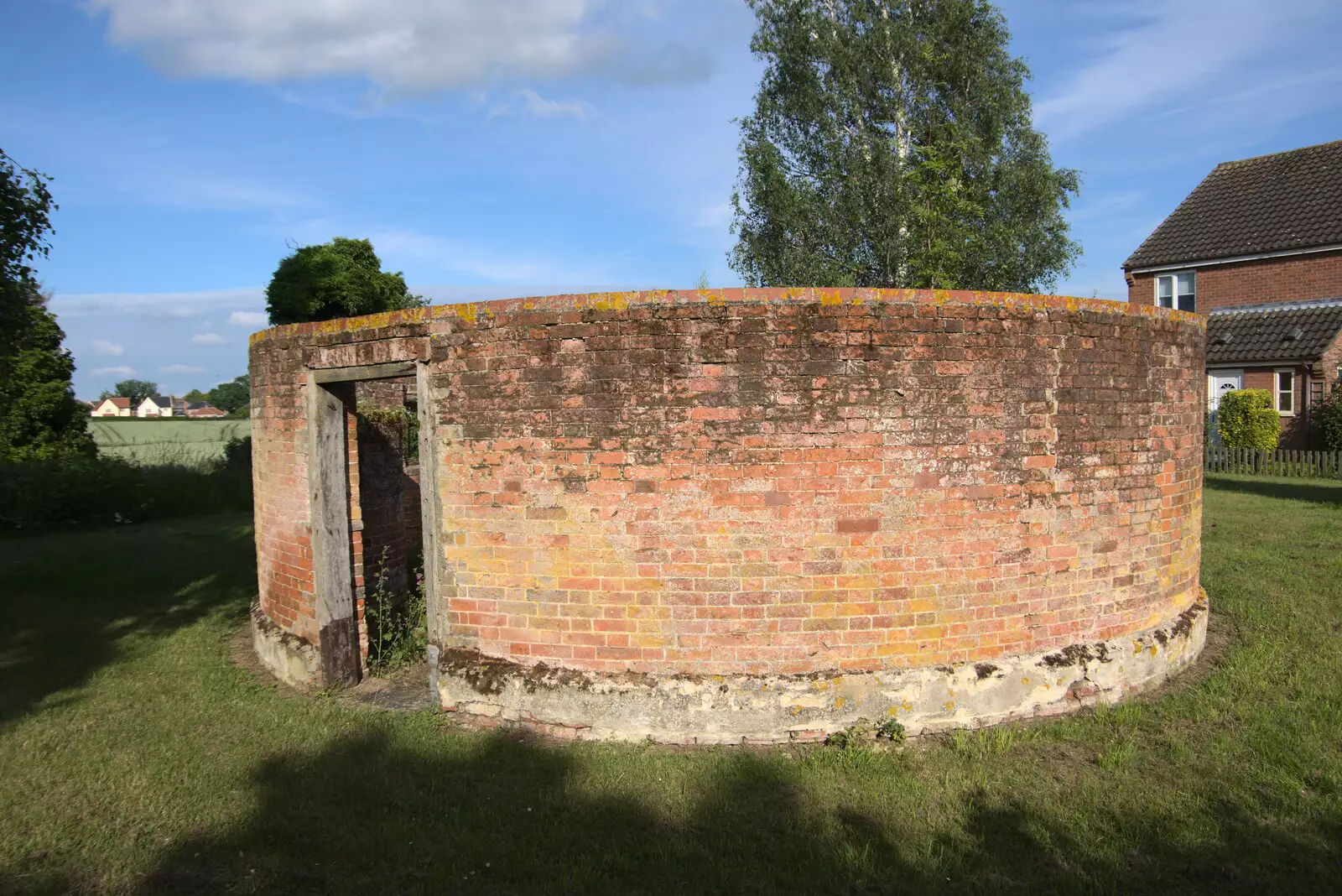 The base of the old Victoria windmill, from The BSCC at Earl Soham and at Colin and Jill's, Eye, Suffolk - 26th June 2021