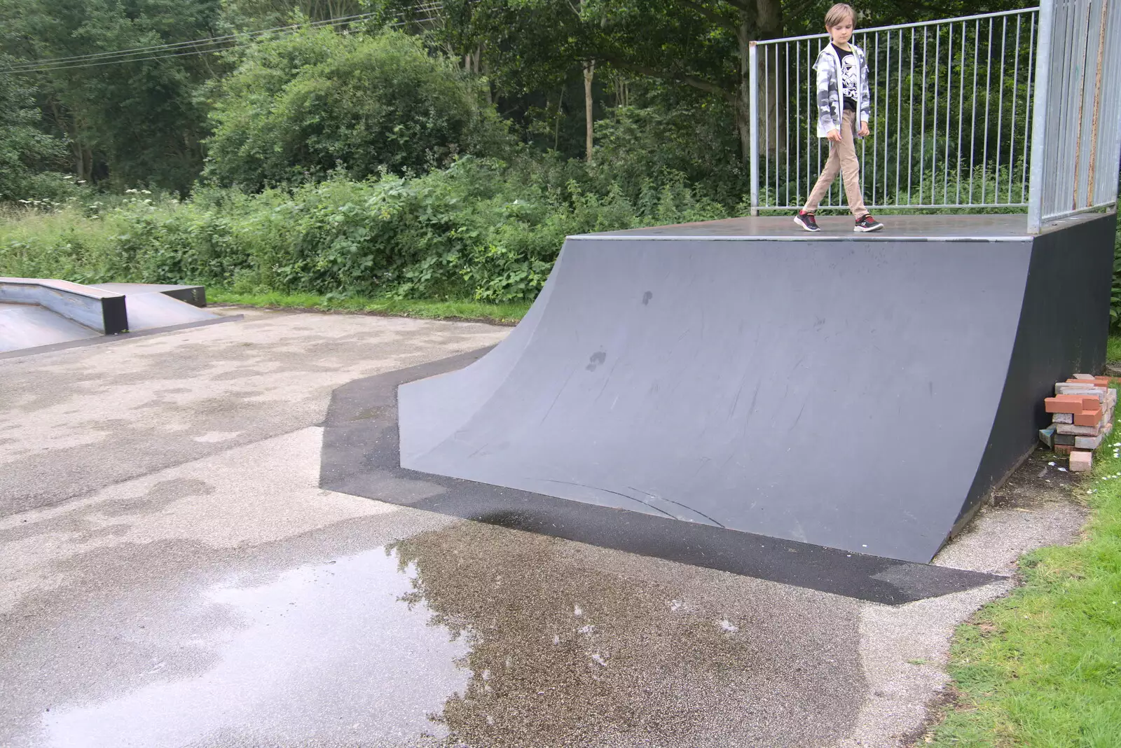 Harry walks around, from New Kittens, and The Skate Park, Town Moors, Eye, Suffolk - 3rd July 2021