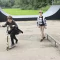 Harry walks around after a scooting Fred, New Kittens, and The Skate Park, Town Moors, Eye, Suffolk - 3rd July 2021