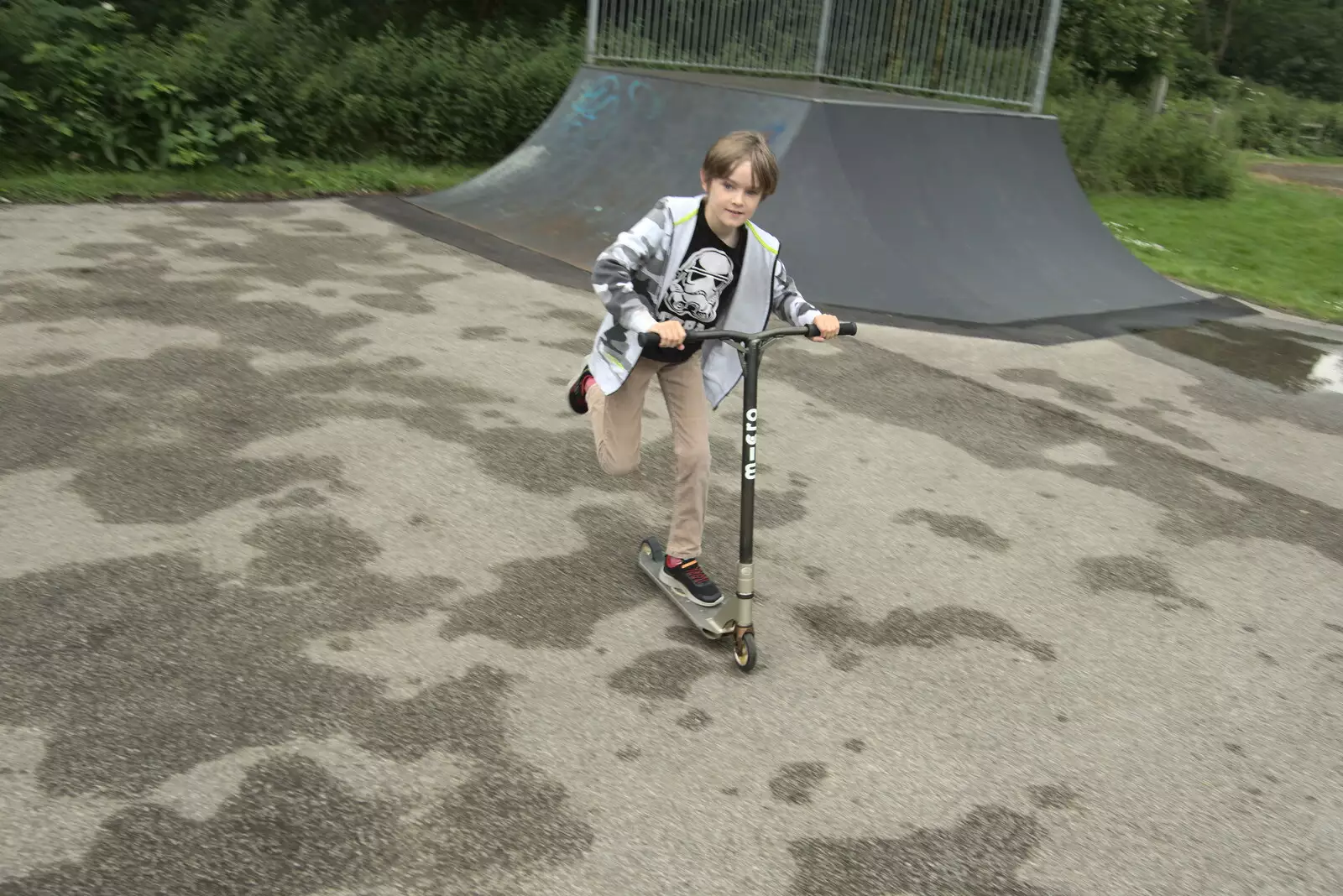 Harry in action, from New Kittens, and The Skate Park, Town Moors, Eye, Suffolk - 3rd July 2021