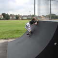 Harry climbs up the ramp the hard way, New Kittens, and The Skate Park, Town Moors, Eye, Suffolk - 3rd July 2021