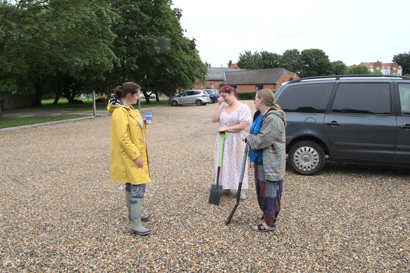 More diggers arrive from Planting a Tree, Town Moors, Eye, Suffolk - 10th July 2021