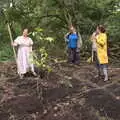 A tree stake is considered, Planting a Tree, Town Moors, Eye, Suffolk - 10th July 2021