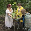 The stake is in and the walnut is tied up, Planting a Tree, Town Moors, Eye, Suffolk - 10th July 2021