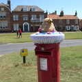 There's a knitted thing on the post box, A Day on the Beach, Southwold, Suffolk - 18th July 2021