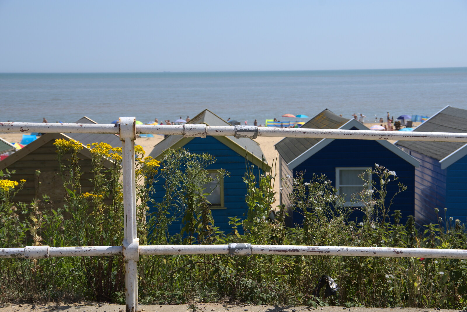 Beach huts from A Day on the Beach, Southwold, Suffolk - 18th July 2021