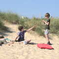 Fred and Harry on the beach, A Day on the Beach, Southwold, Suffolk - 18th July 2021