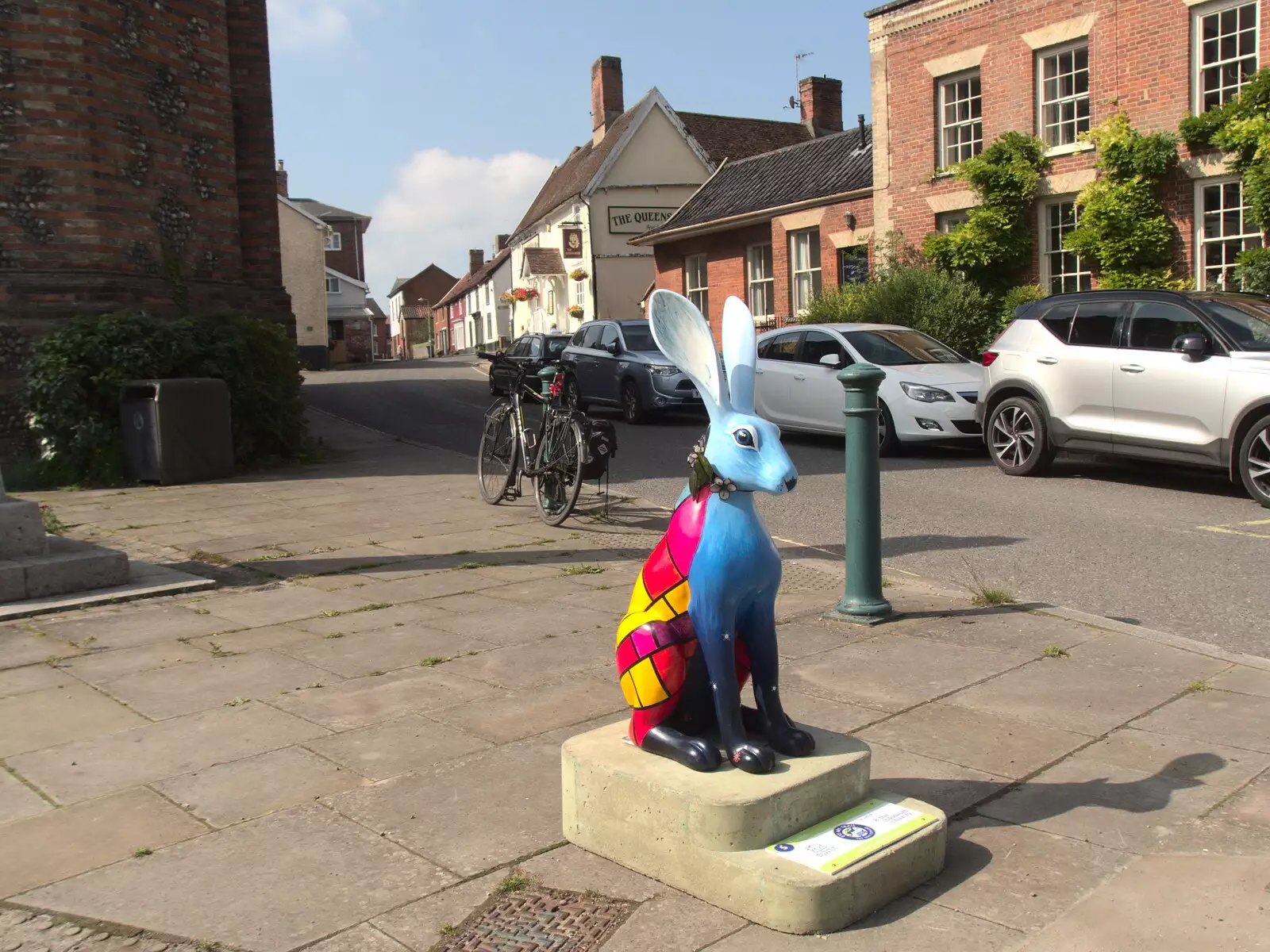 Nosher's bike and the Lambseth hare, from Hares, Tortoises and Station 119, Eye, Suffolk - 19th July 2021