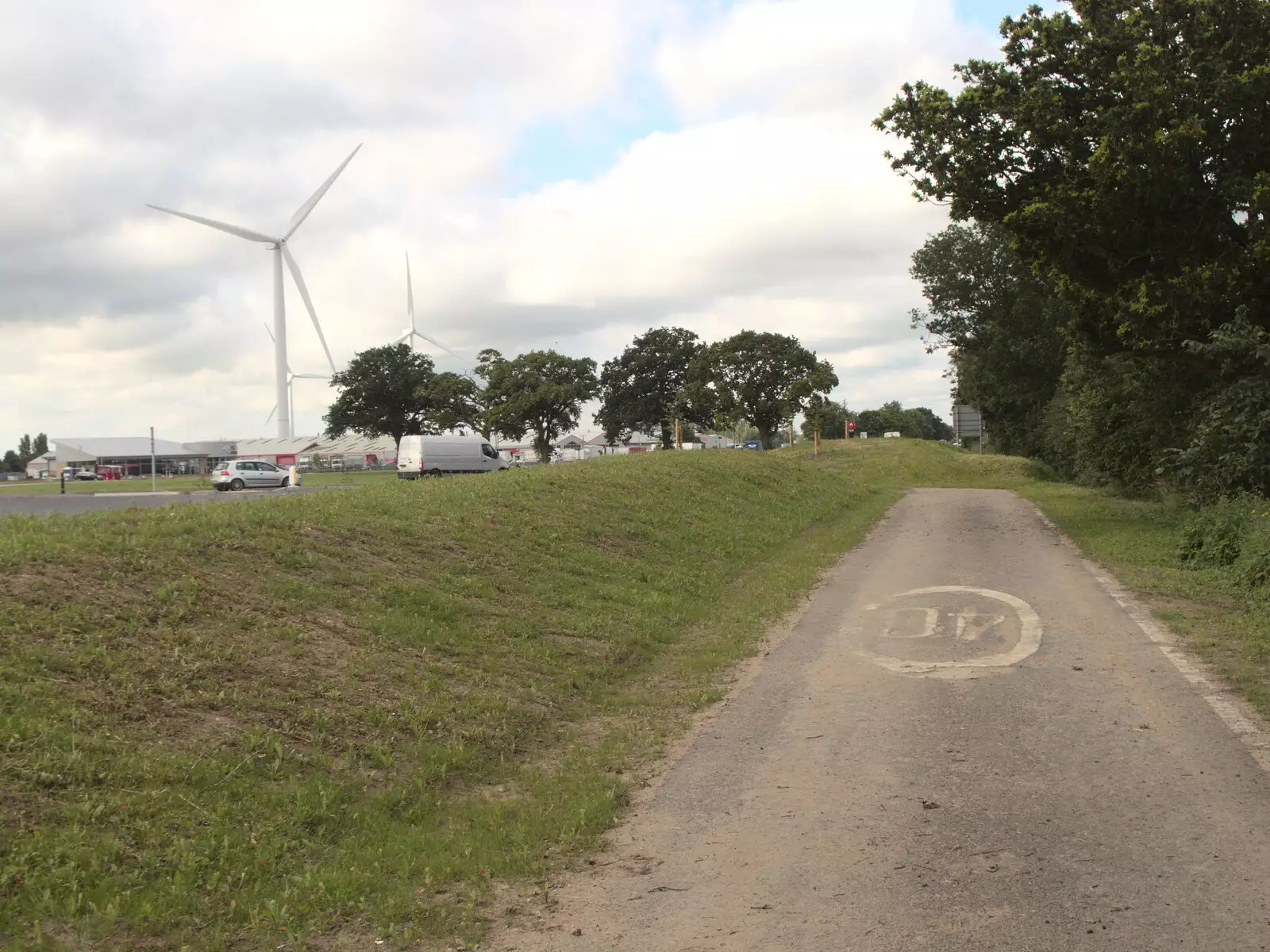 A ghost section of the old A140, from Hares, Tortoises and Station 119, Eye, Suffolk - 19th July 2021