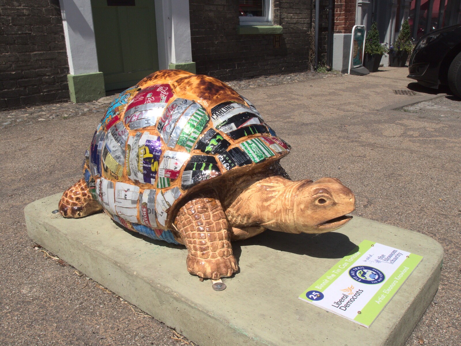 The Liberal Democrats' tortoise from Hares, Tortoises and Station 119, Eye, Suffolk - 19th July 2021