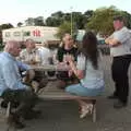 Chatting on the car park of 119, Hares, Tortoises and Station 119, Eye, Suffolk - 19th July 2021