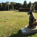 The golden hare on the playing fields, Hares, Tortoises and Station 119, Eye, Suffolk - 19th July 2021