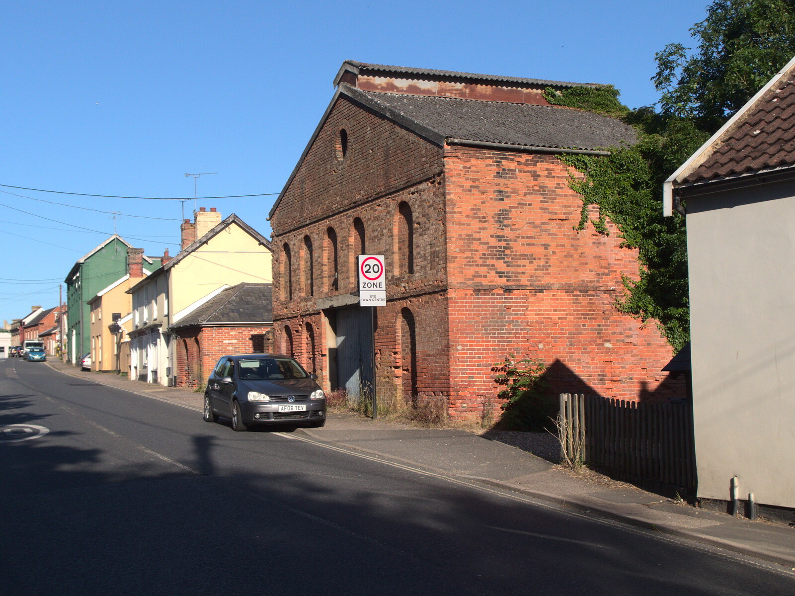 The old fire station on Magdalen Street from Hares, Tortoises and Station 119, Eye, Suffolk - 19th July 2021