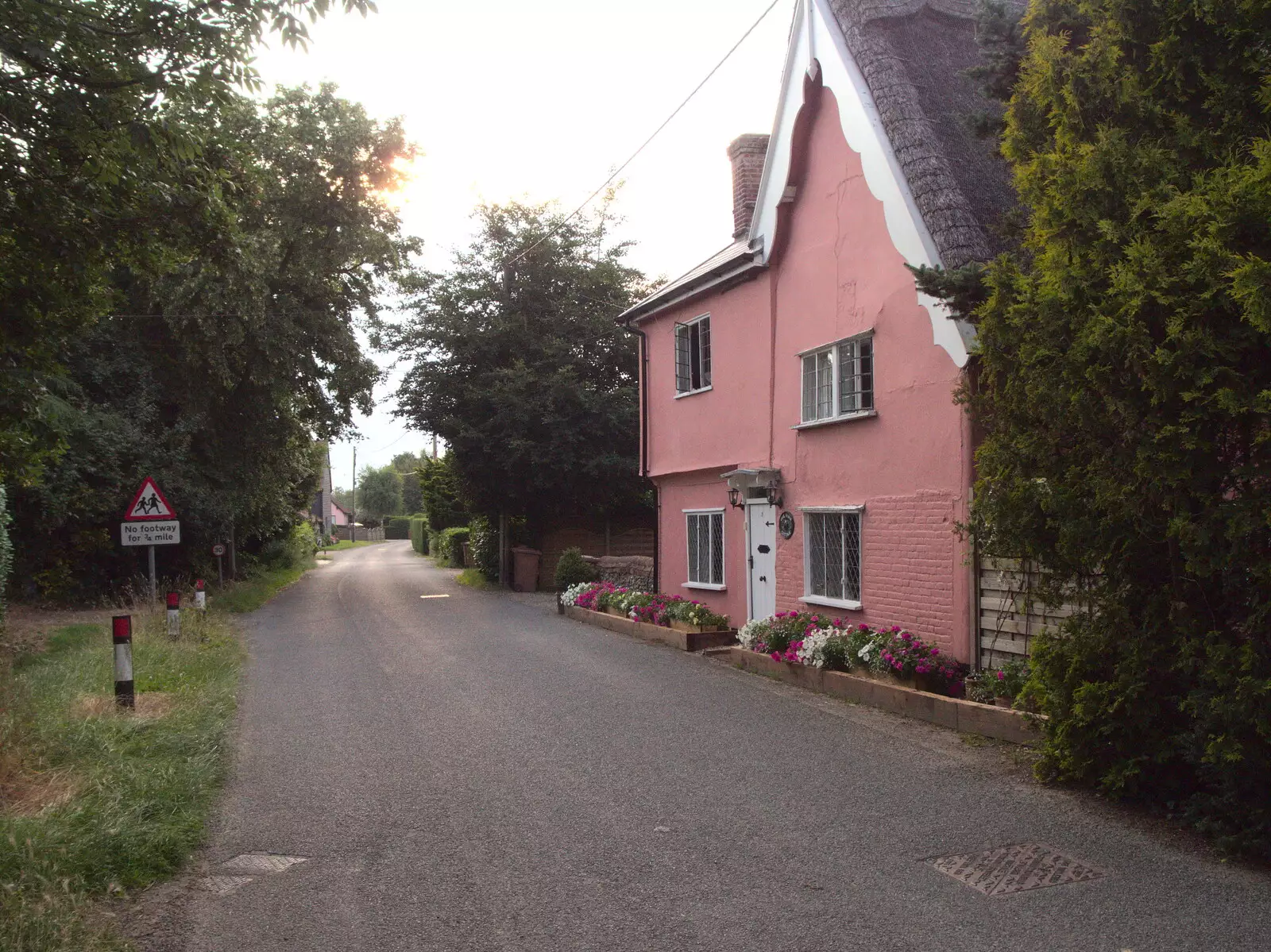 Mill Street in Gislingham, from The BSCC at The Crown, Gissing, Norfolk - 22nd July 2021