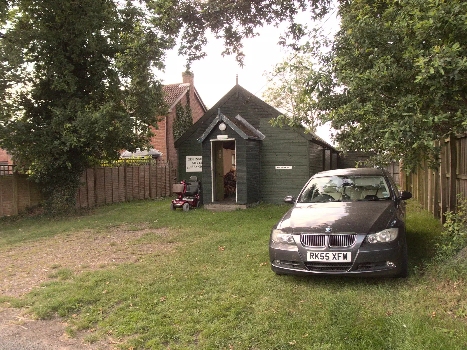 The Gislingham Silver Band's hut has been done up, from The BSCC at The Crown, Gissing, Norfolk - 22nd July 2021