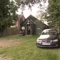 The Gislingham Silver Band's hut has been done up, The BSCC at The Crown, Gissing, Norfolk - 22nd July 2021