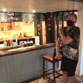 Gaz at the bar in the Gissing Crown, The BSCC at The Crown, Gissing, Norfolk - 22nd July 2021