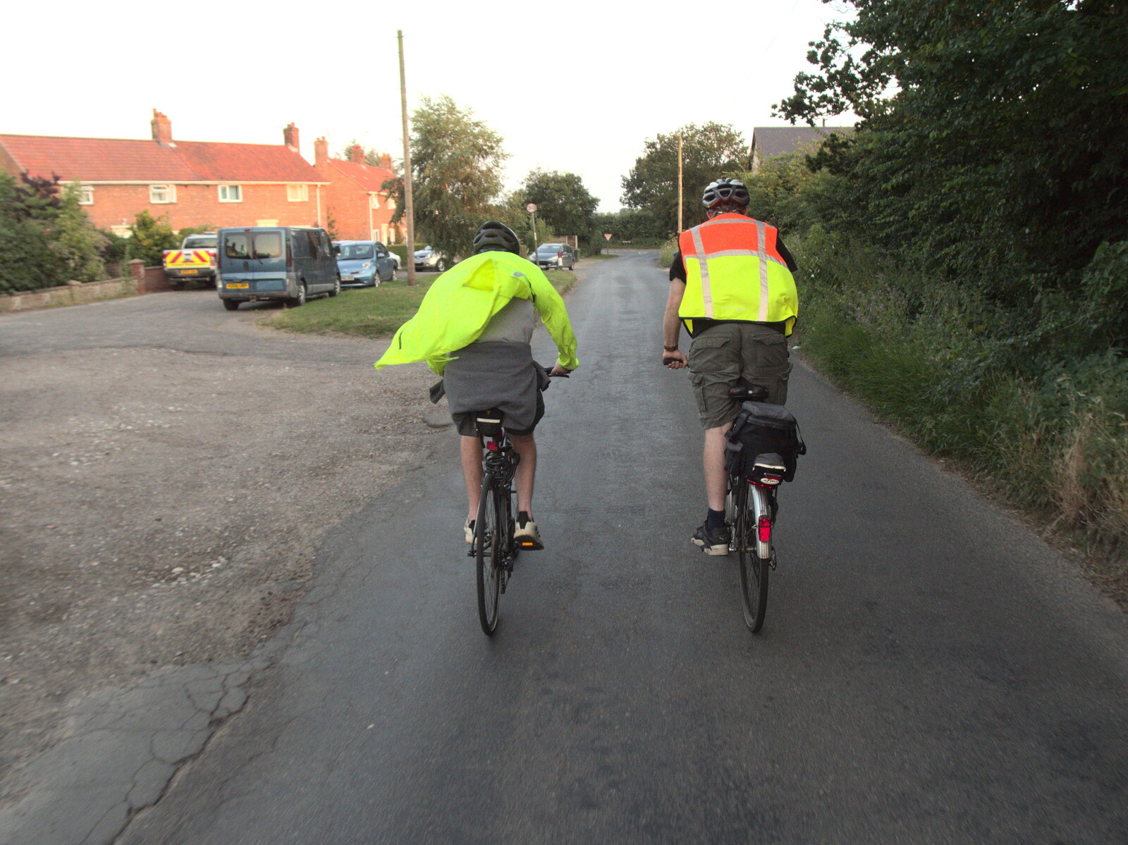 Cycling through Burston from The BSCC at The Crown, Gissing, Norfolk - 22nd July 2021