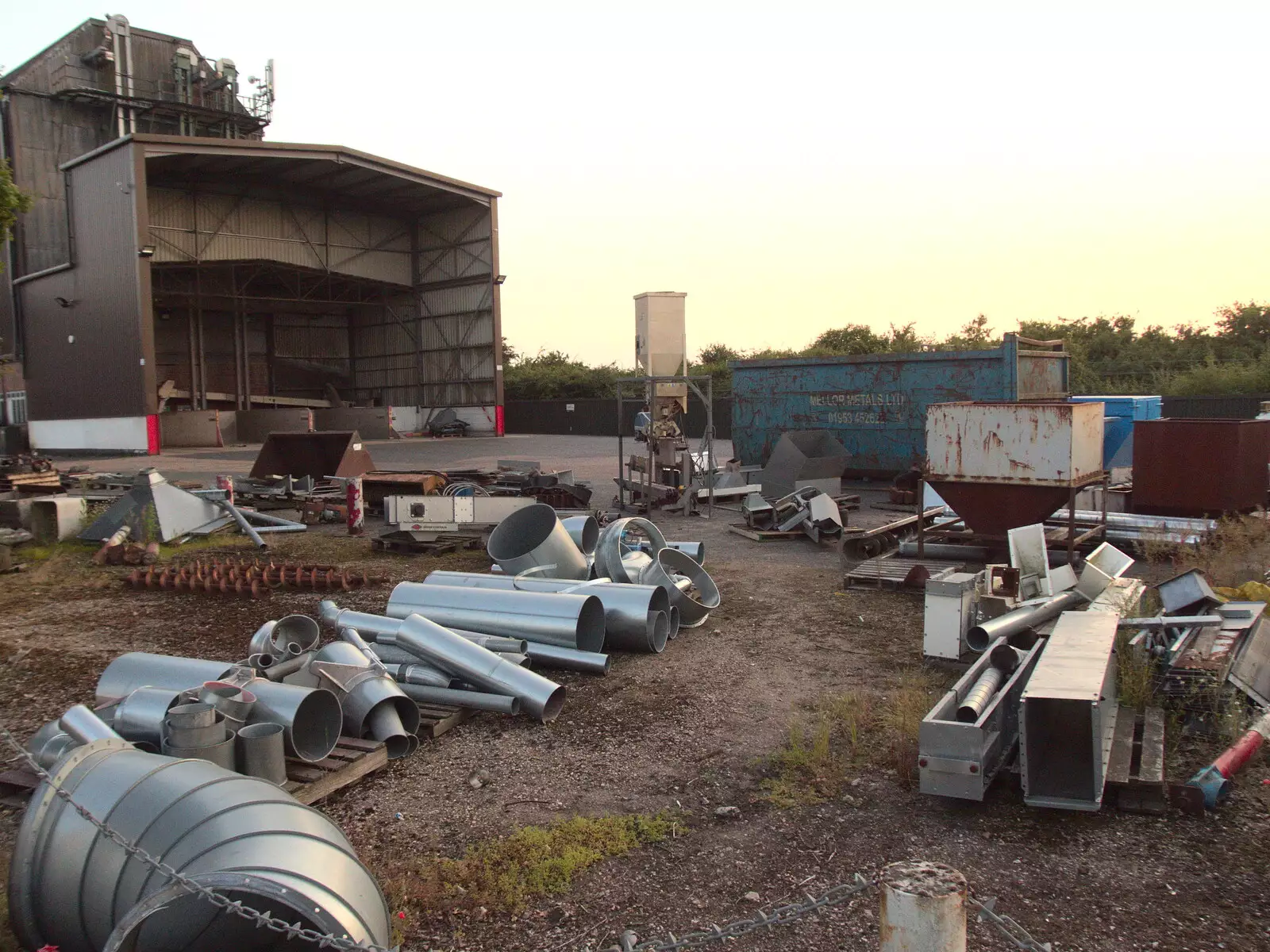 Scattered bits of steel pipework, from The BSCC at The Crown, Gissing, Norfolk - 22nd July 2021