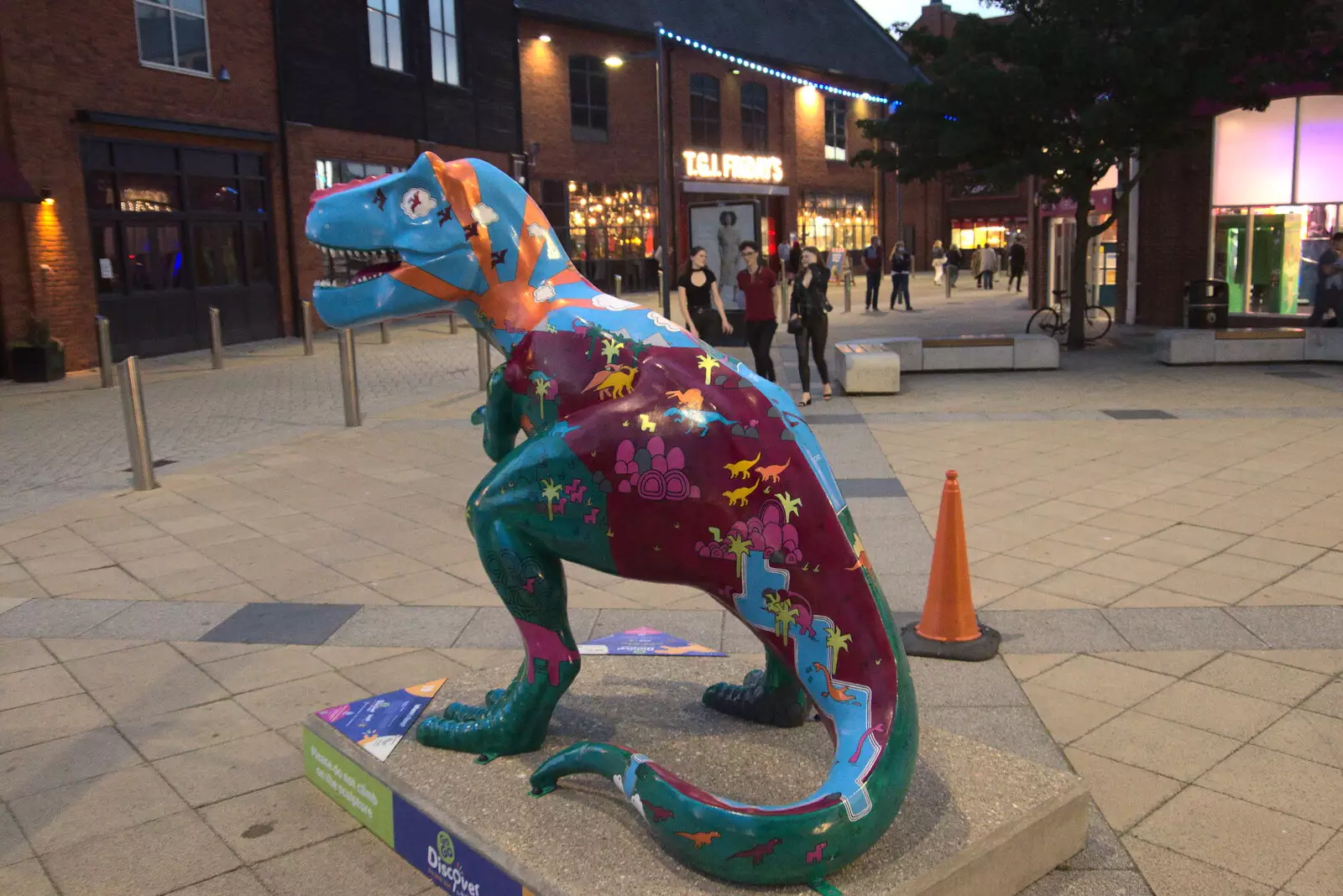 Part of the Dinosaur Trail in Norwich, from A Trip to Nando's, Riverside, Norwich, Norfolk - 23rd July 2021