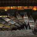 Nicely-arranged canoes on the river at Norwich, A Trip to Nando's, Riverside, Norwich, Norfolk - 23rd July 2021