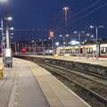 2021 The moon rises over Norwich Station