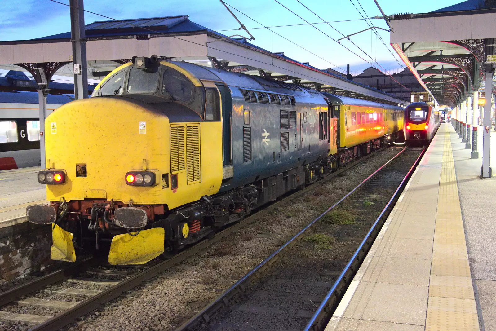 Class 37 37610 at Norwich Station, from A Trip to Nando's, Riverside, Norwich, Norfolk - 23rd July 2021