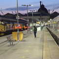 Platforms 3 and 4 at Norwich, by night, A Trip to Nando's, Riverside, Norwich, Norfolk - 23rd July 2021