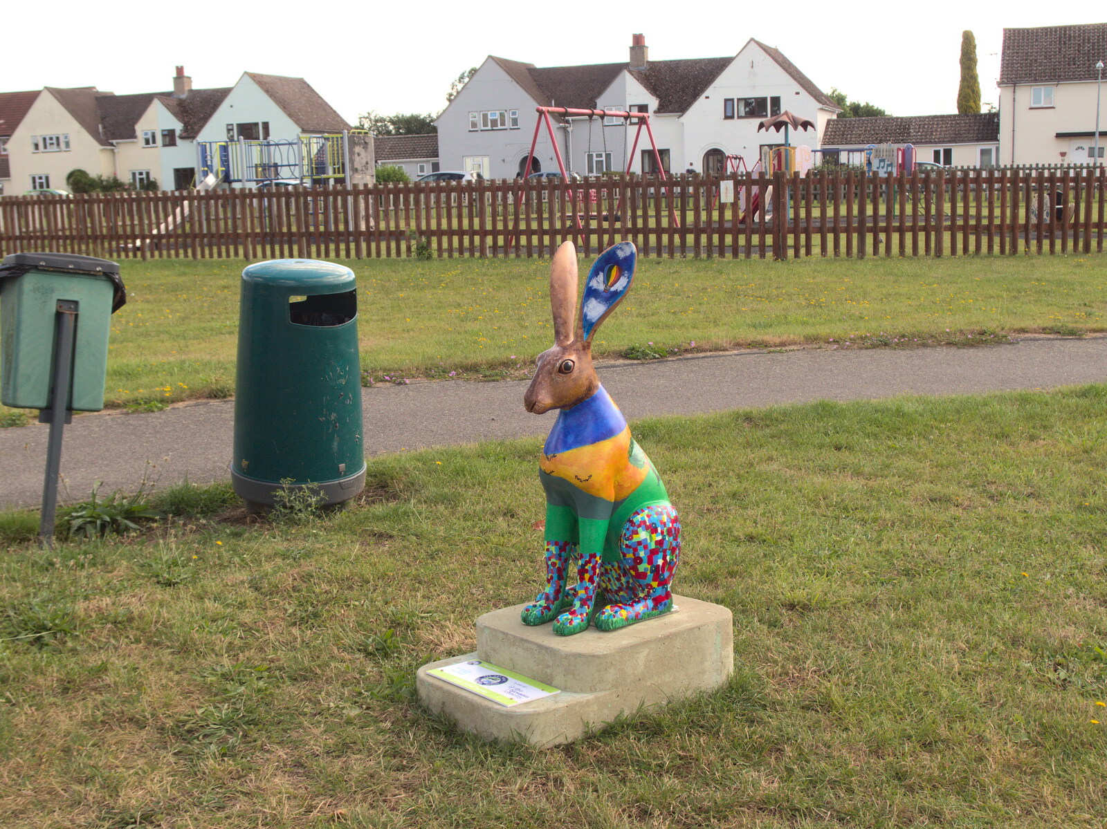 Sarah Bentley's hare on Belland's Way from Meg-fest, and Sean Visits, Bressingham and Brome, Suffolk - 1st August 2021