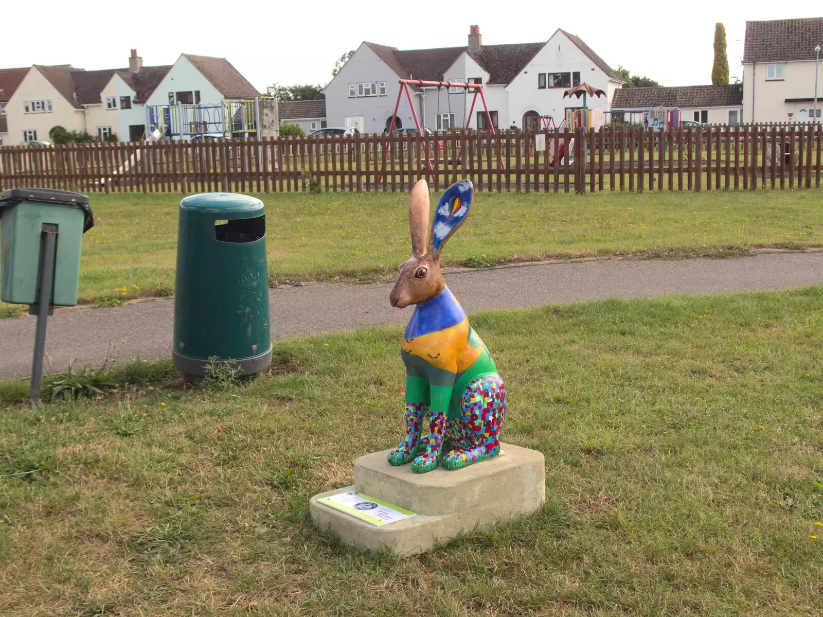 Sarah Bentley's hare on Belland's Way, from Meg-fest, and Sean Visits, Bressingham and Brome, Suffolk - 1st August 2021