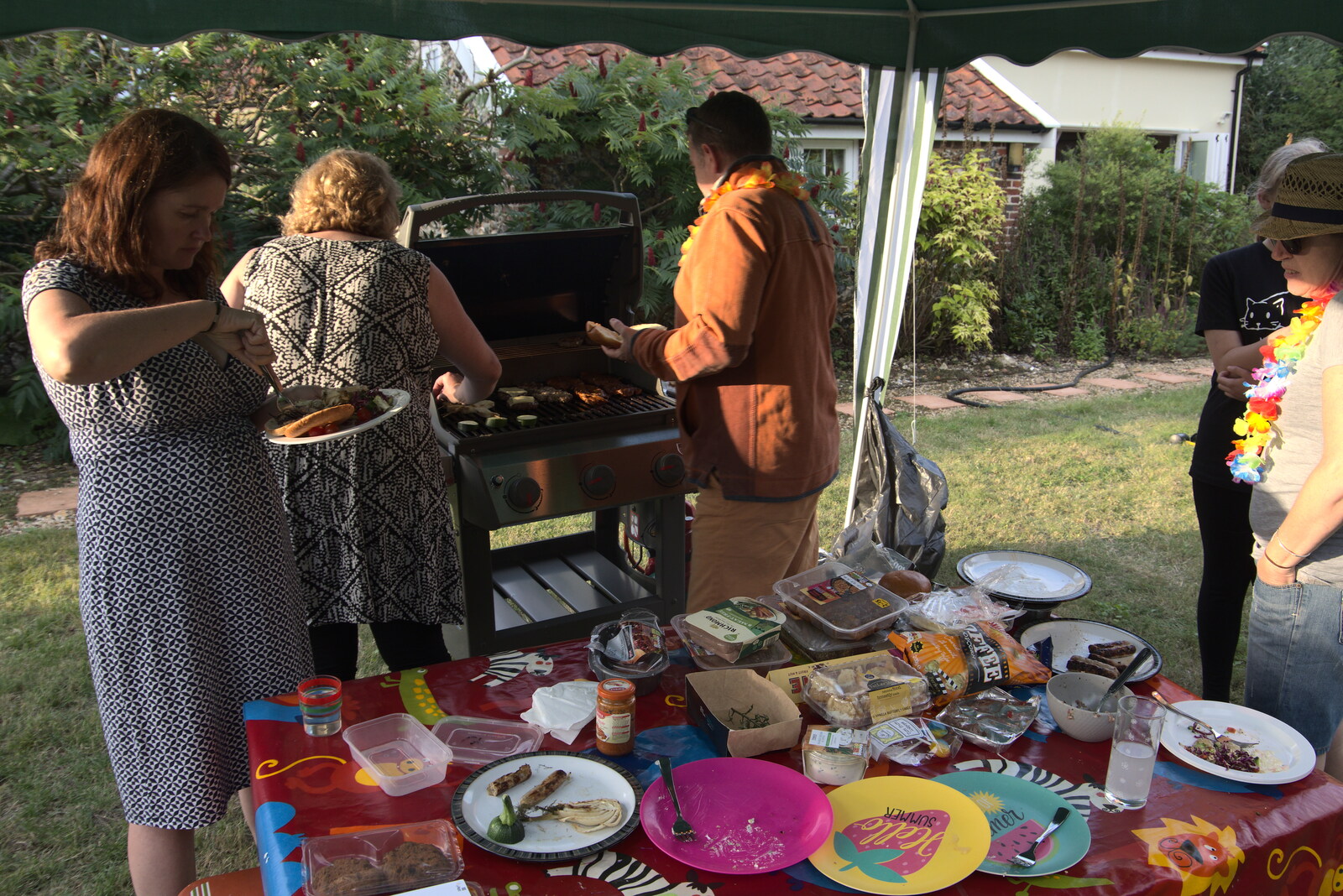 Clive's on barbeque duties from Meg-fest, and Sean Visits, Bressingham and Brome, Suffolk - 1st August 2021