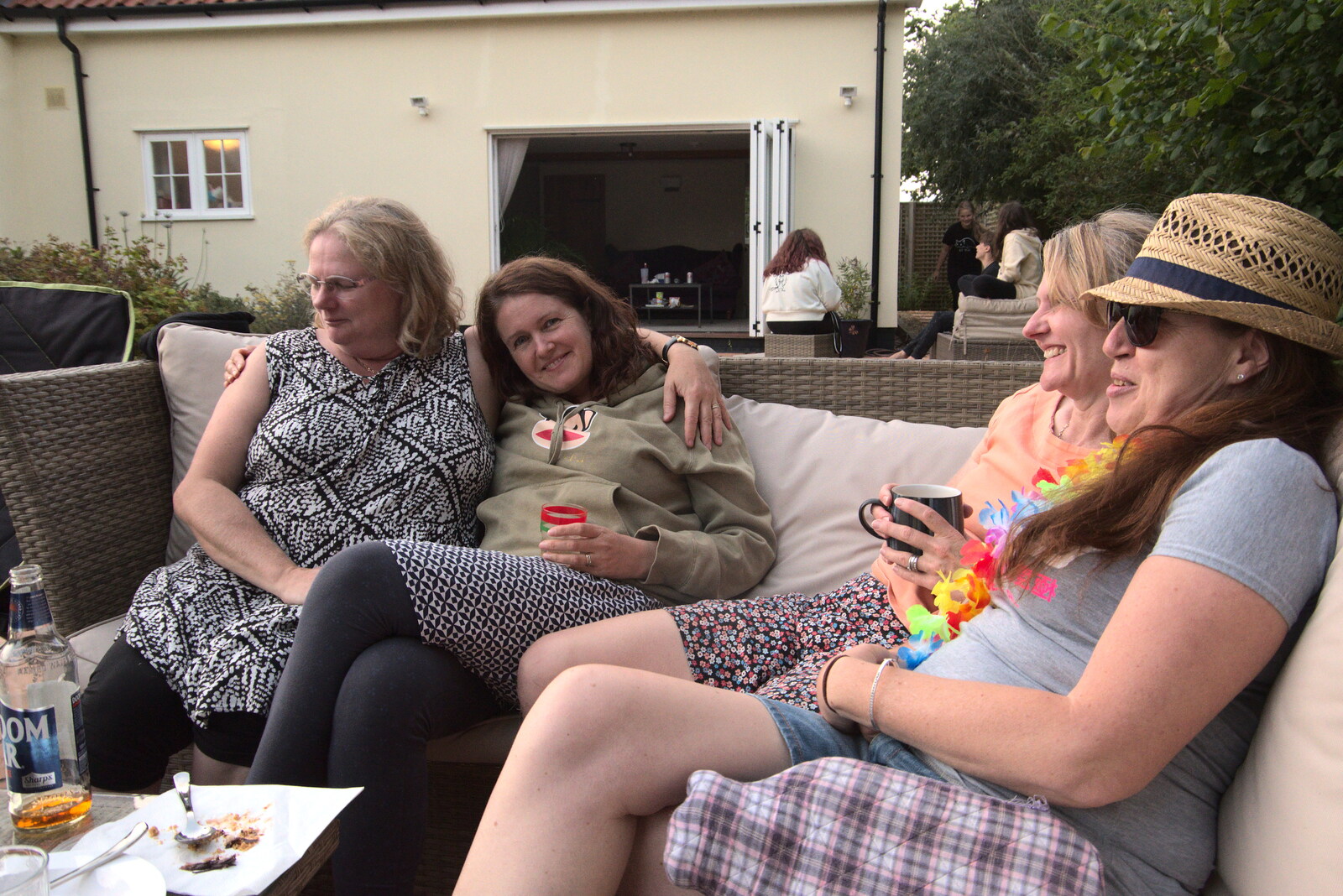 Isobel and Megan get a cuddle from Meg-fest, and Sean Visits, Bressingham and Brome, Suffolk - 1st August 2021