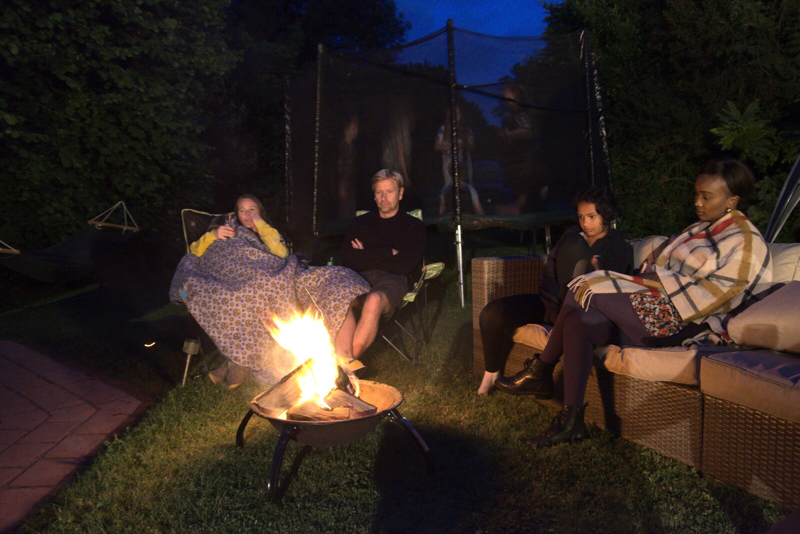 A fire-pit moment from Meg-fest, and Sean Visits, Bressingham and Brome, Suffolk - 1st August 2021