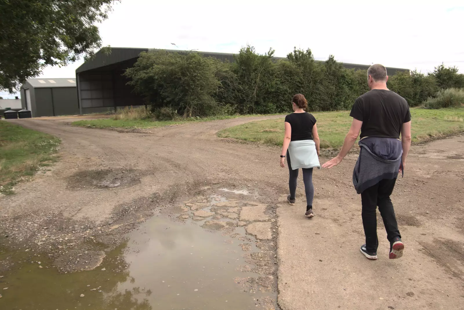 Near the straw barns, from Meg-fest, and Sean Visits, Bressingham and Brome, Suffolk - 1st August 2021