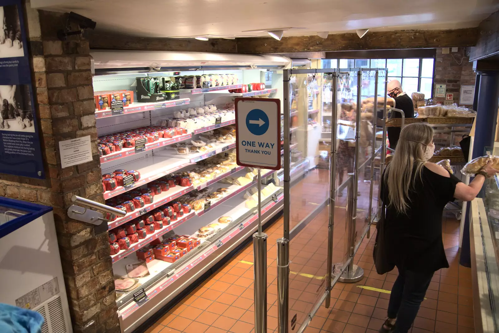 Shelves full of pork pies, from Pork Pies and Dockside Dereliction, Melton Mowbray and Liverpool - 7th August 2021