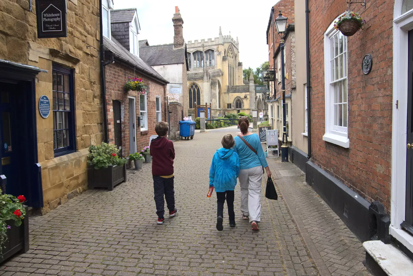 Back on Church Street, from Pork Pies and Dockside Dereliction, Melton Mowbray and Liverpool - 7th August 2021