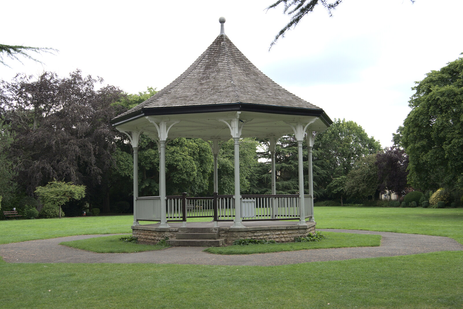An empty band stand from Pork Pies and Dockside Dereliction, Melton Mowbray and Liverpool - 7th August 2021