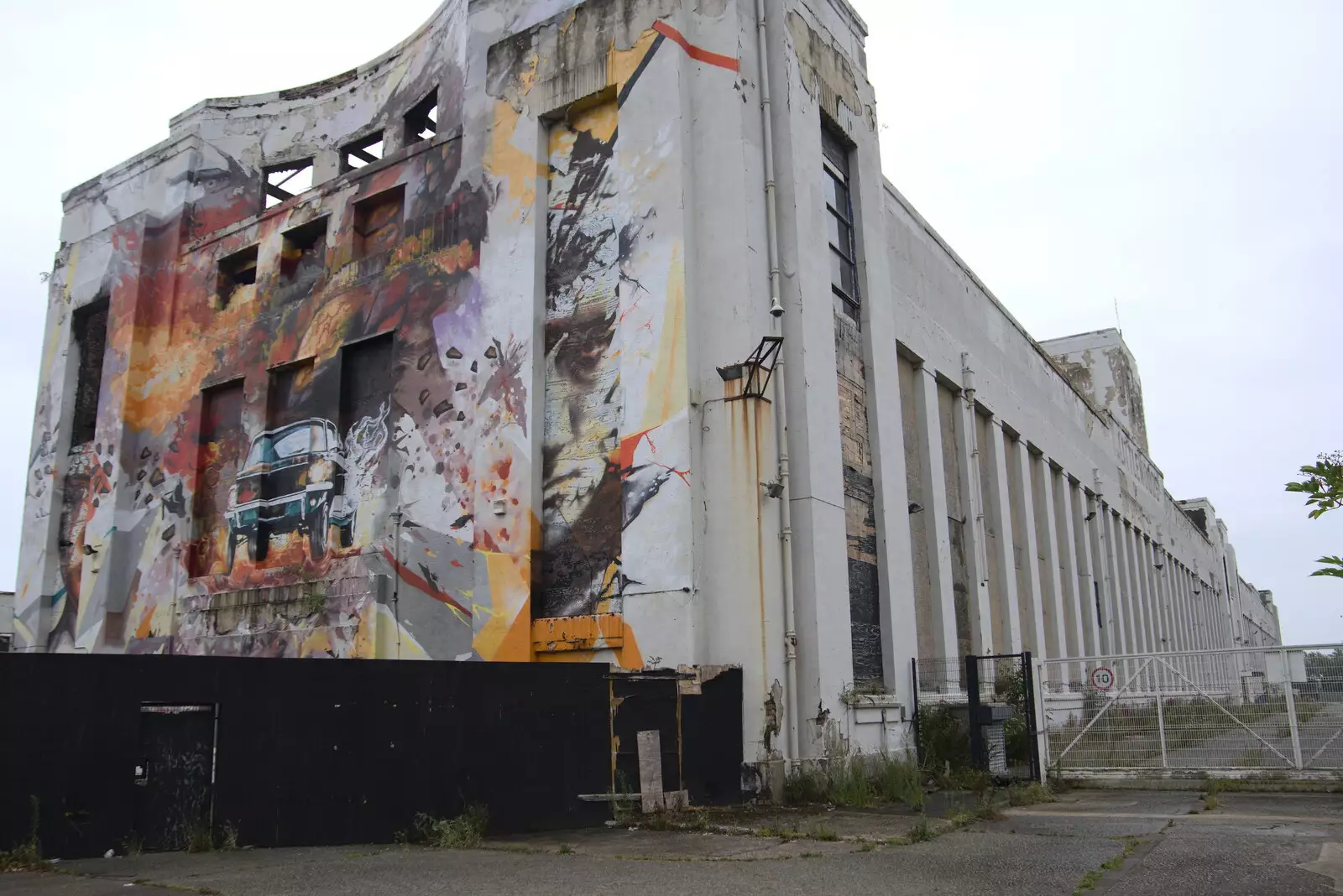 Part of the building has caught fire recently, from Pork Pies and Dockside Dereliction, Melton Mowbray and Liverpool - 7th August 2021