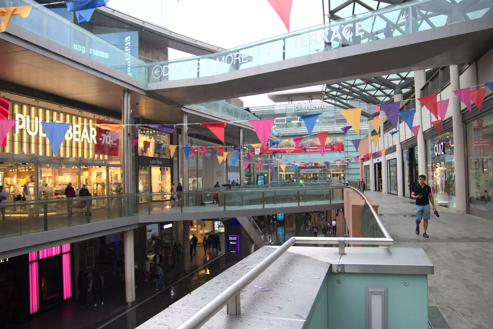 The large outdoor shopping Mall of Liverpool One, from Pork Pies and Dockside Dereliction, Melton Mowbray and Liverpool - 7th August 2021