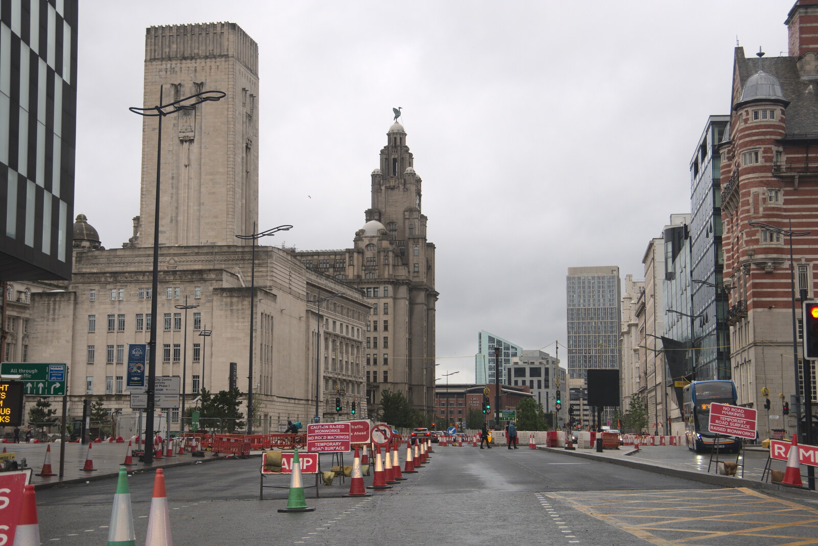 The Liver Building on The Strand from Pork Pies and Dockside Dereliction, Melton Mowbray and Liverpool - 7th August 2021