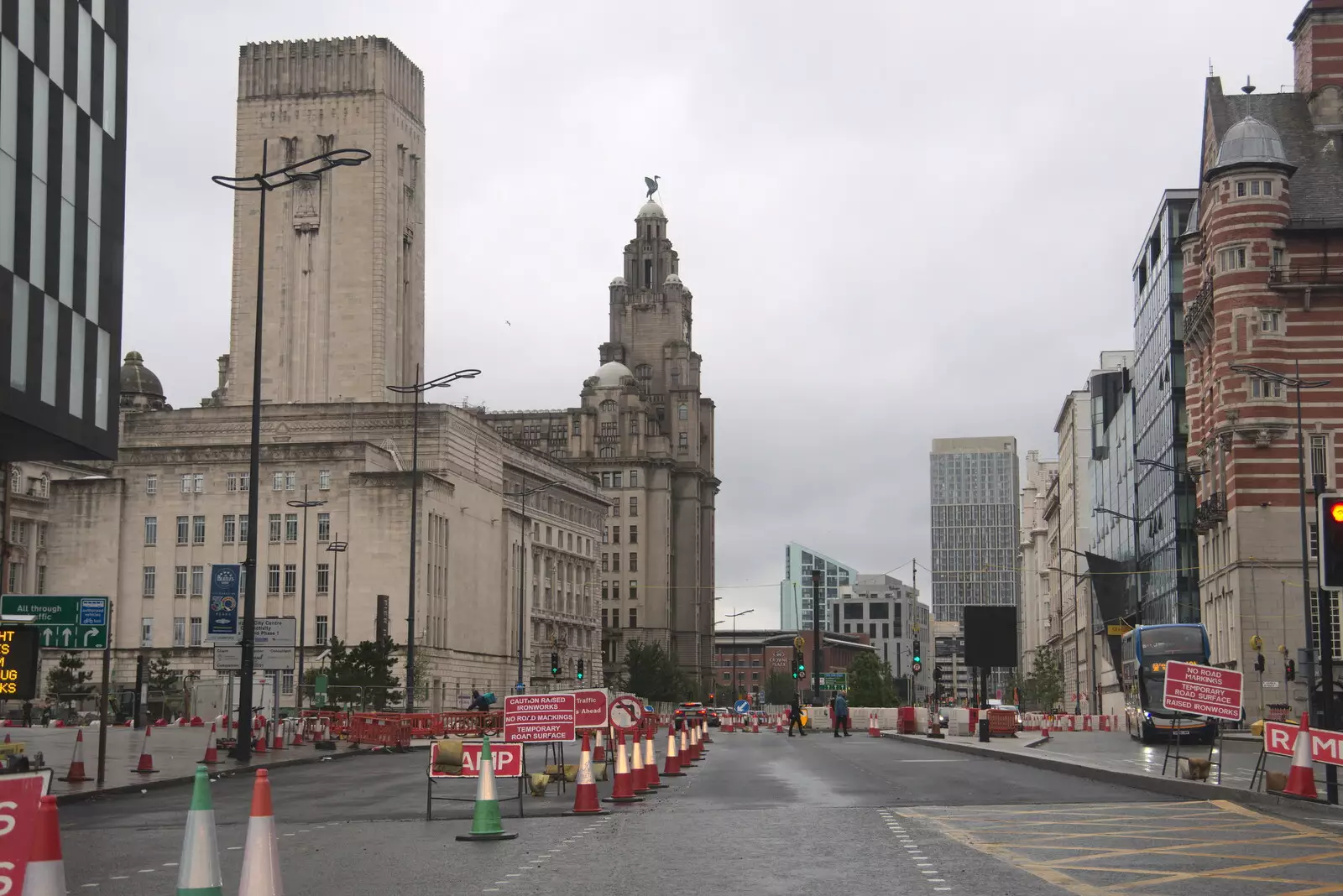 The Liver Building on The Strand, from Pork Pies and Dockside Dereliction, Melton Mowbray and Liverpool - 7th August 2021