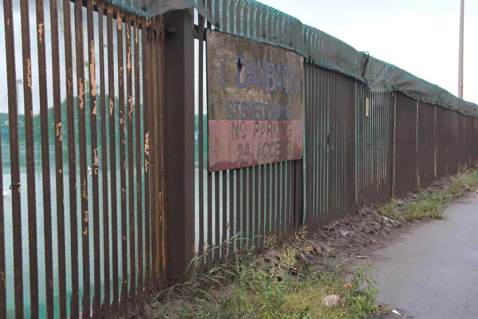 An ancient sign for a Stevedoring business, from Pork Pies and Dockside Dereliction, Melton Mowbray and Liverpool - 7th August 2021