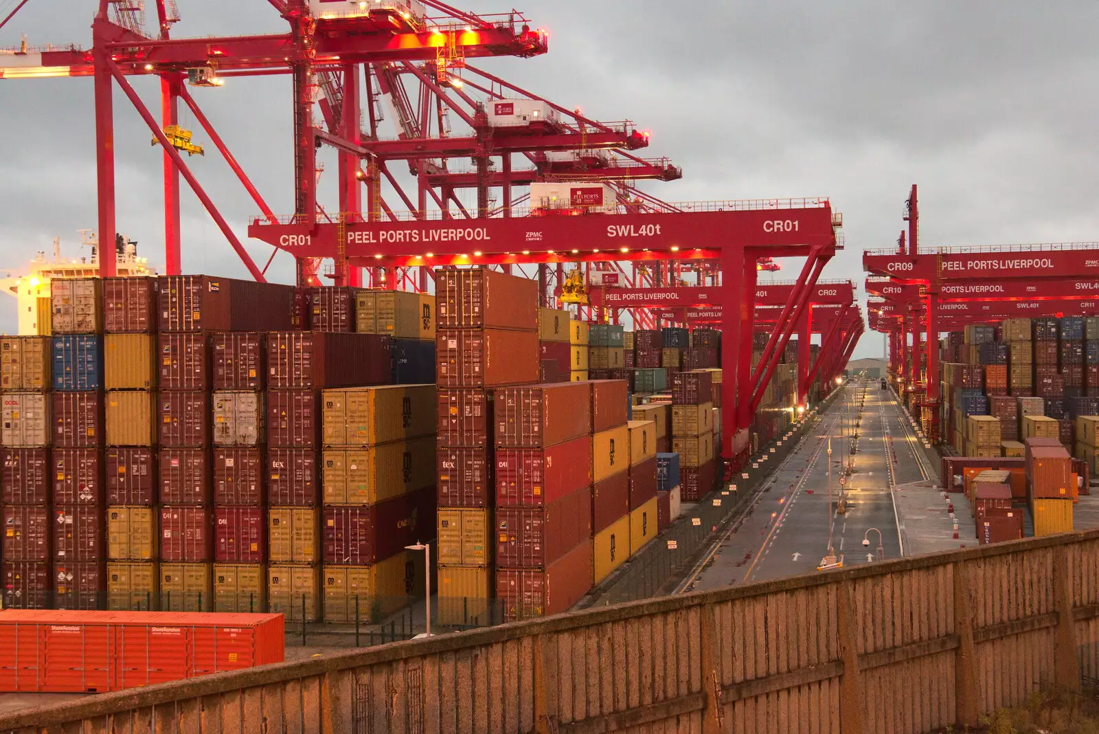 Stacked containers at the Port of Liverpool, from Pork Pies and Dockside Dereliction, Melton Mowbray and Liverpool - 7th August 2021