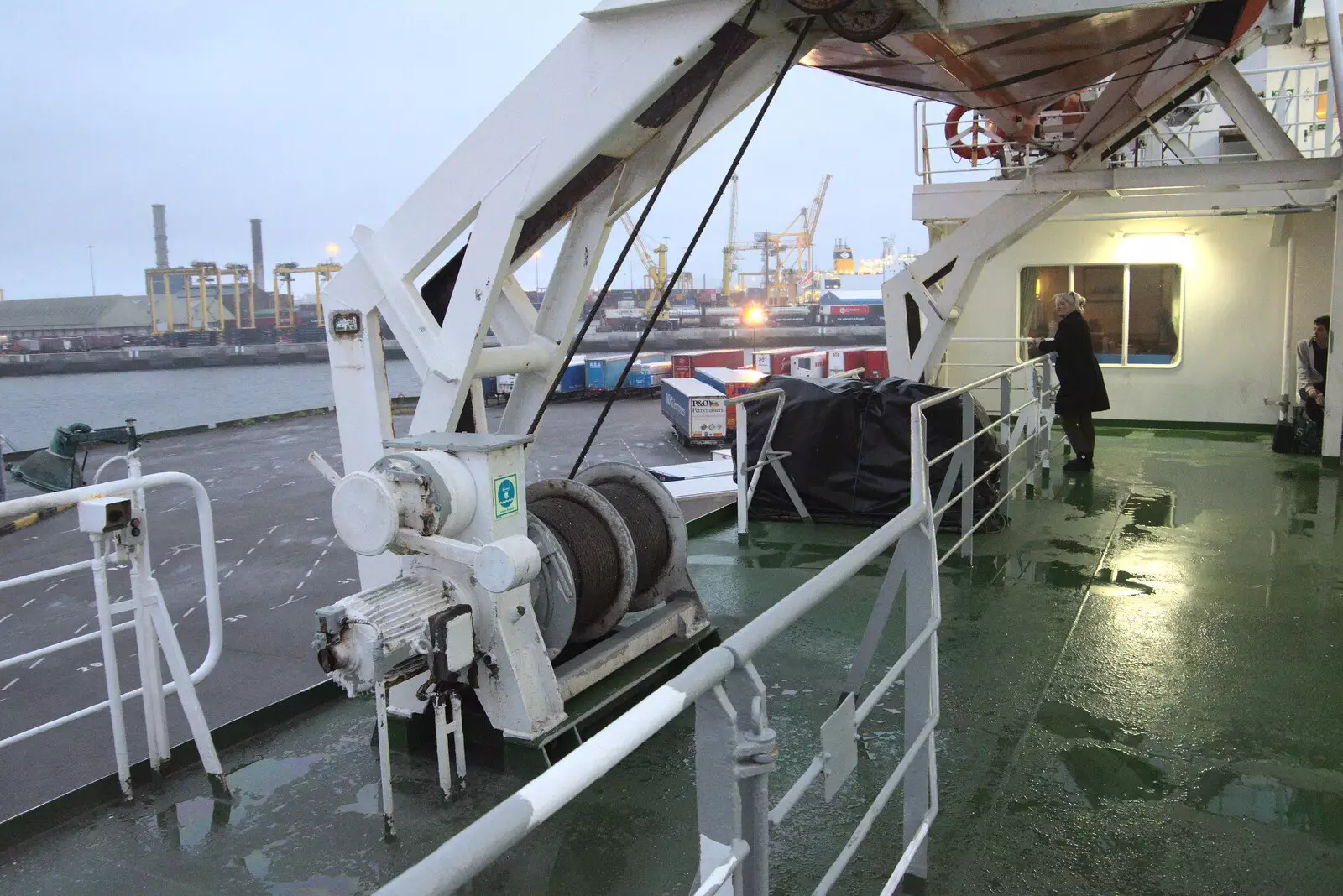 The deck of the freight ferry, from Pints of Guinness and Streedagh Beach, Grange and Sligo, Ireland - 9th August 2021