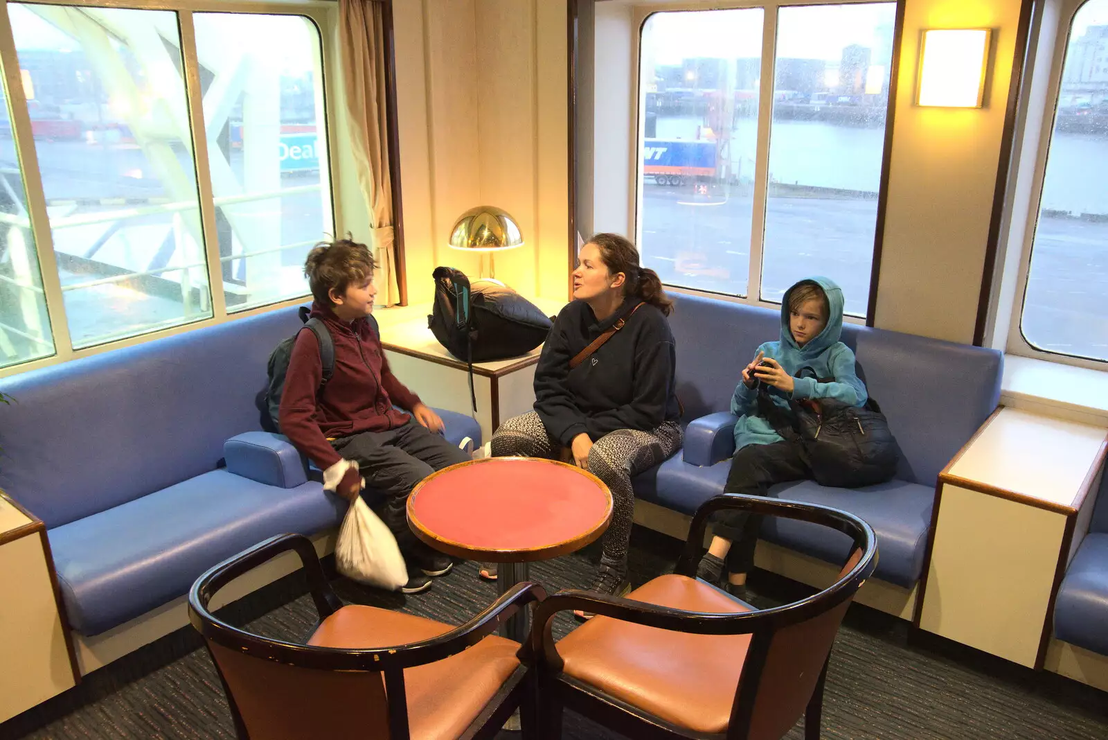 We wait in the bar area before disembarking, from Pints of Guinness and Streedagh Beach, Grange and Sligo, Ireland - 9th August 2021