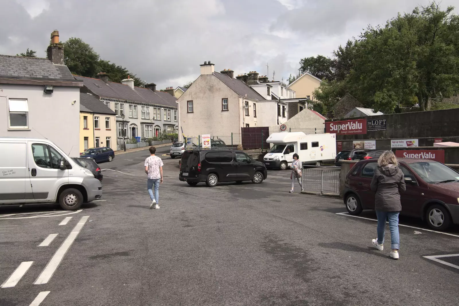 The SuperValu car park, from Pints of Guinness and Streedagh Beach, Grange and Sligo, Ireland - 9th August 2021