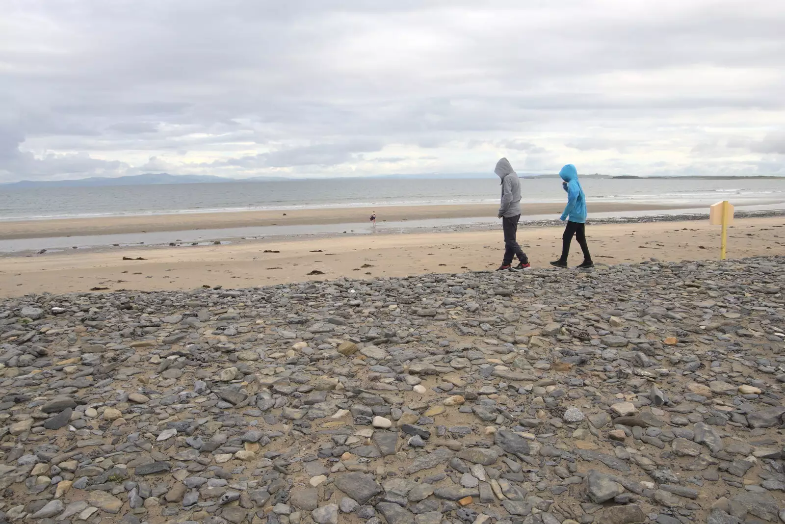 The boys on Streedagh Beach, from Pints of Guinness and Streedagh Beach, Grange and Sligo, Ireland - 9th August 2021