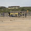 A surf school sets up for the afternoon, Pints of Guinness and Streedagh Beach, Grange and Sligo, Ireland - 9th August 2021